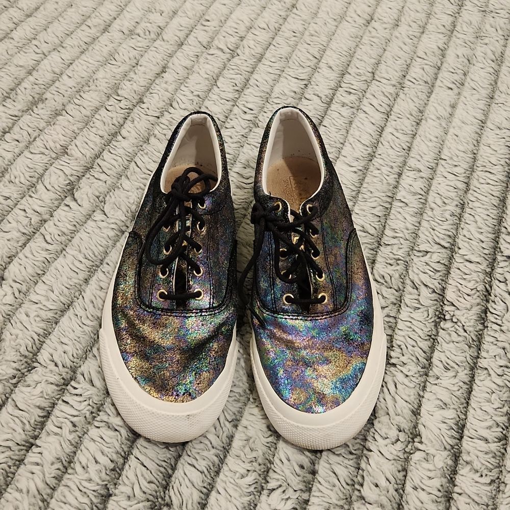 Keds Iridescent Sneakers with Black Laces